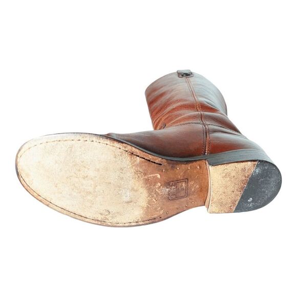 FRYE Melissa Tall Cognac Leather Riding Boot Size 6.5B - Picture 9 of 11